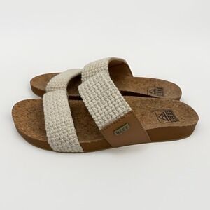 REEF CUSHION VISTA HI WOMEN'S SANDALS Double Strap Coastal Cream Women's SZ 6